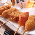 料理メニュー写真 揚げ串5本盛り