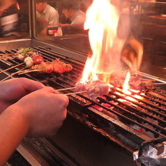 備長炭の炭火で焼くから美味しい♪