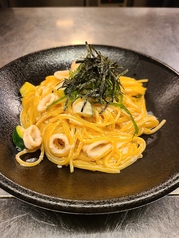 イカと明太子のクリームパスタ