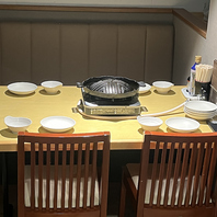 ジンギスカン鍋で肉を焼き食べるスタイル。