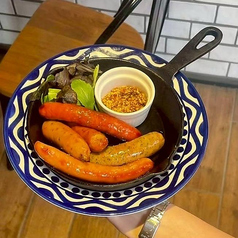 5種のソーセージ盛り合わせ