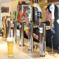 各地のビールが楽しめる