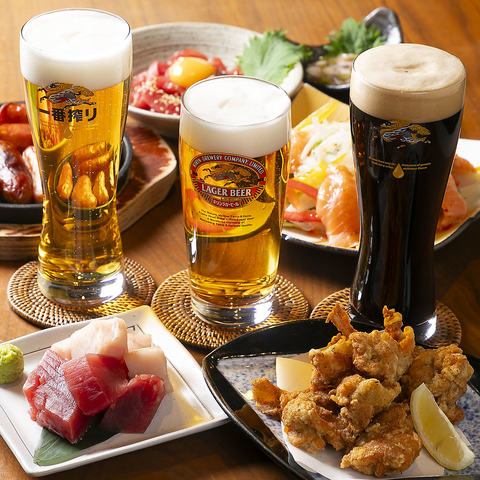 【新メニューになりました！】直送新鮮まぐろと串カツ堪能。 肉寿司や京料理、地酒