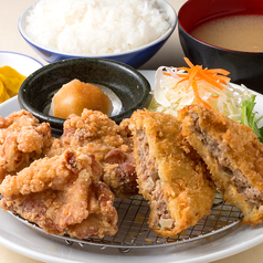 若鶏のから揚げ＆メンチカツ定食