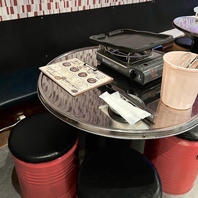 韓国でおなじみのテーブルを使用！