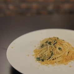 自家製からすみと九条ネギのアーリオ・オーリオ