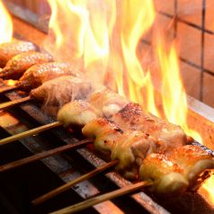 焼き立て地鶏炭火焼き