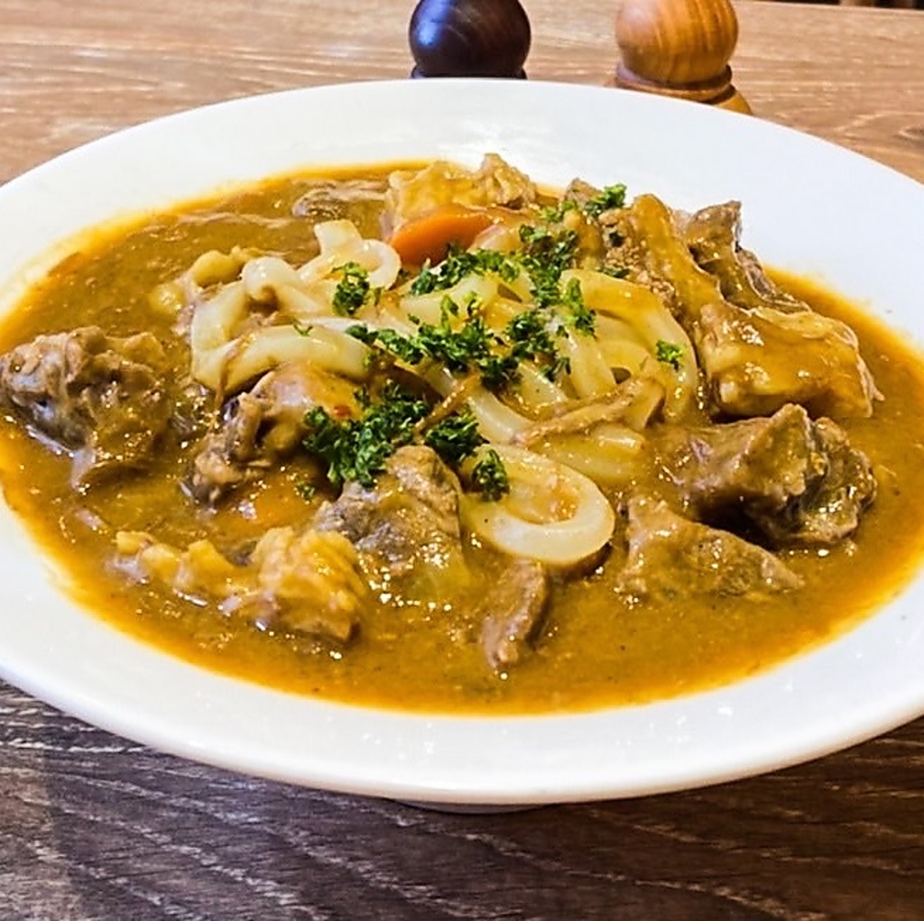 【A5プレミアム能登牛】お肉をたべた最後の〆は名物カレーうどん！うどんと能登牛とカレーが最高☆