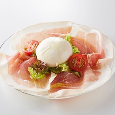 ブッラータとパルマ産24か月生ハム