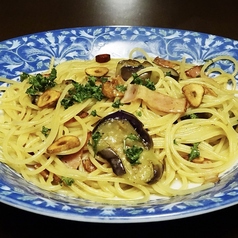 茄子とベーコンのペペロンチーノ