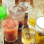 アルコール・ソフトドリンク飲み放題付きでもお楽しみ頂けます！