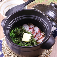 タコとあおさバター醤油