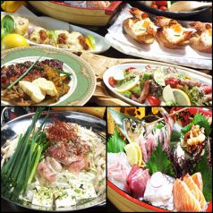 甘とろ豚やハマチなど愛媛食材の飲み放題コース4500円〜の写真