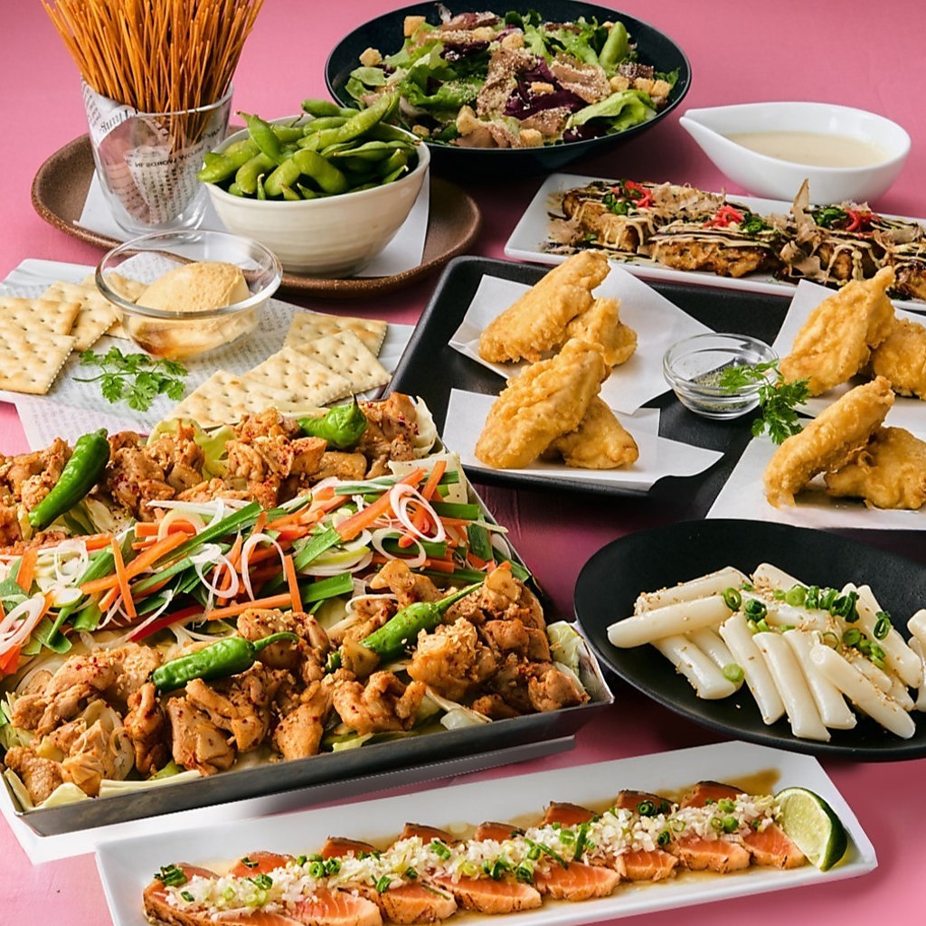 【全8品】おすすめ〈土間土間コース〉土間土間自慢の料理を堪能！飲み放題は生ビールもOK！