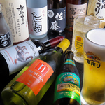 ビールはもちろんワインや焼酎、日本酒など豊富なラインナップ◎こだわりのお肉や一品料理とどうぞ。