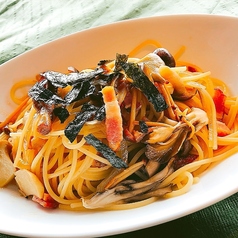 信州キノコの和風ペペロンチーノ