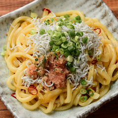 しらす明太ペペロンチーノうどん