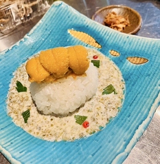 ウニと柚子胡椒の濃厚クリームリゾット