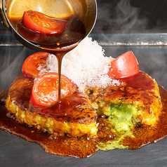パルミジャーノチーズとトマトのバジルミルフィーユ焼き