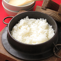 釜で炊く≪銀シャリ≫！ツヤツヤのお米が食欲を刺激♪