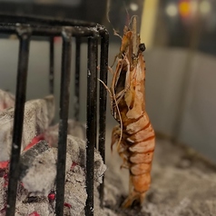 【熱々】有頭海老の原始焼き