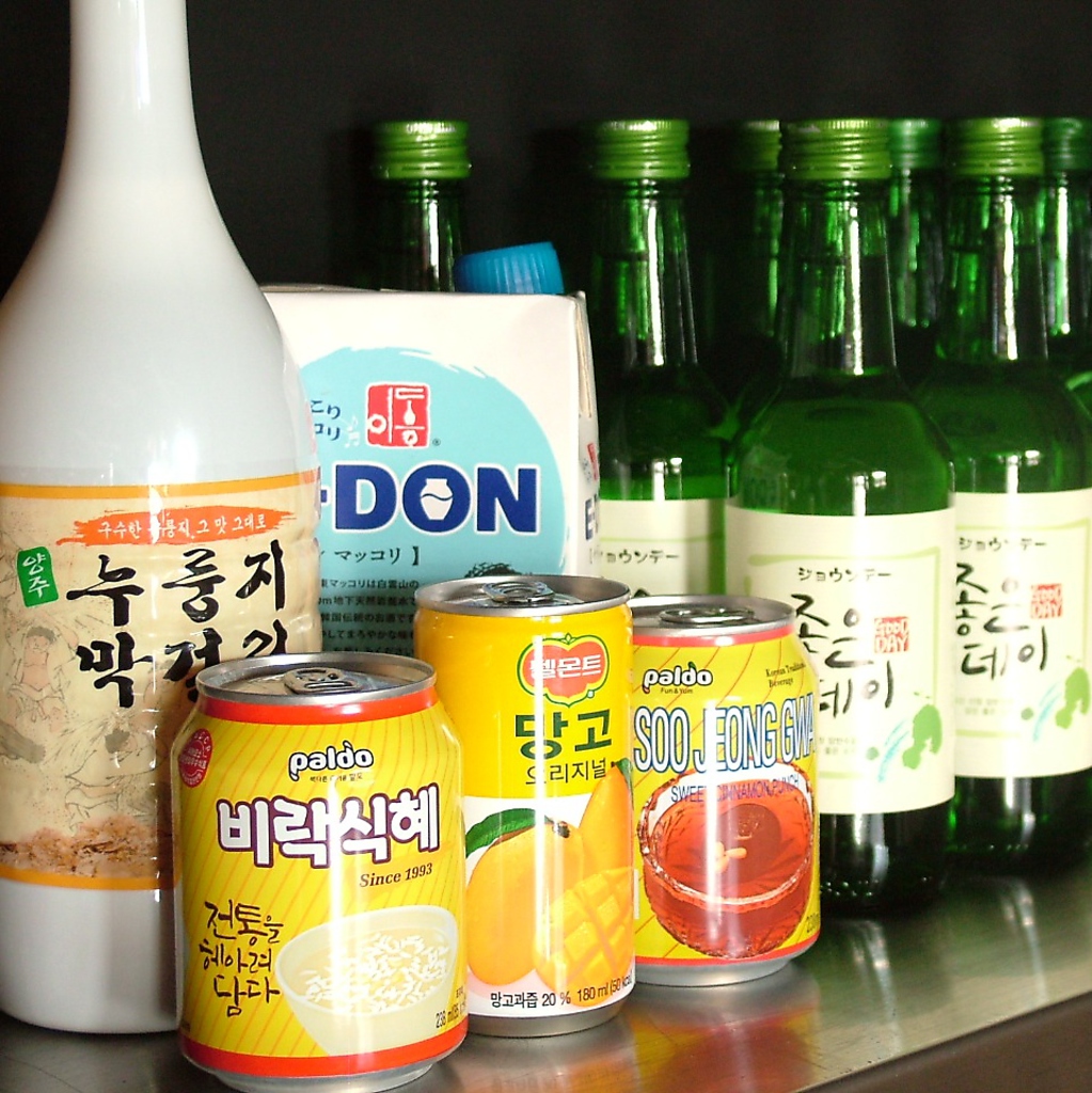 お料理に合わせて、韓国のお酒も豊富にご用意！韓国にプチトリップした気分を味わえます！