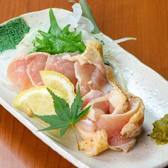 徳島県阿波尾鶏のたたき~柚子胡椒で~