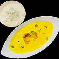 金のクリーム海老カレー