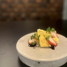 濃厚チーズカタラーナと季節のフルーツ