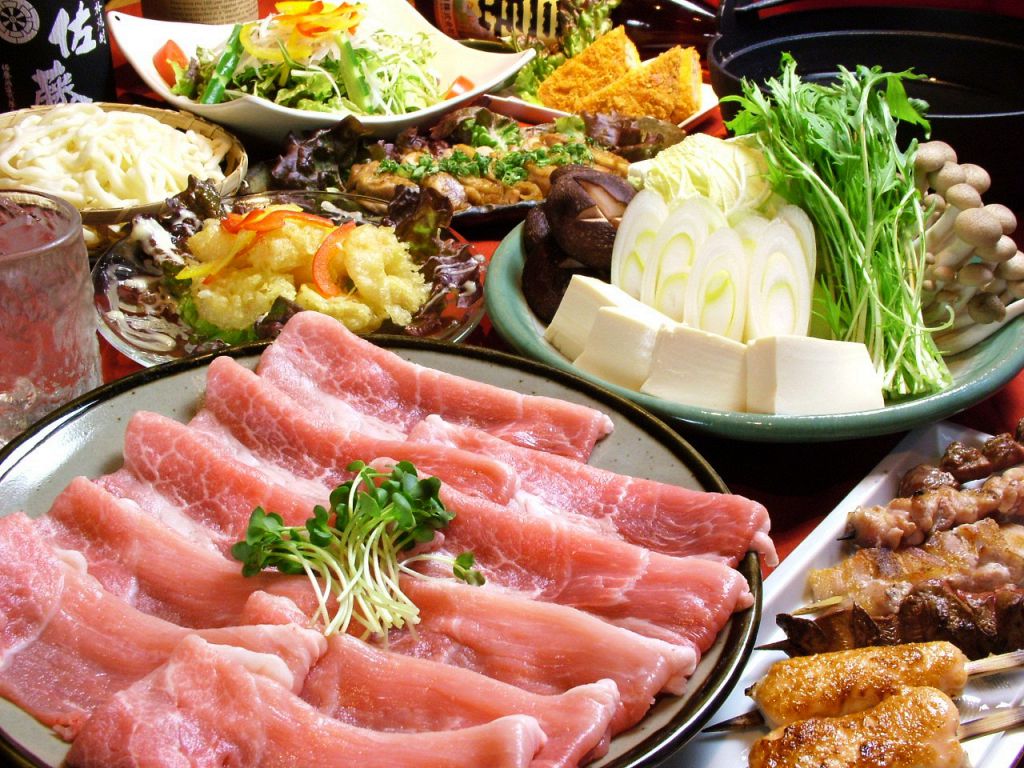 新登場の絶品豚しゃぶ[食放]付き全8品+120分[飲放]⇒2980円。各種宴会にどうぞ！