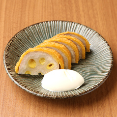 辛子蓮根クリームチーズ添え