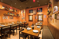 綺麗で明るい店内