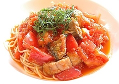 秋限定！サンマとトマトのアラビアータ