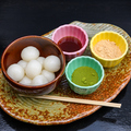 料理メニュー写真&nbsp;三種の団子食べ比べ