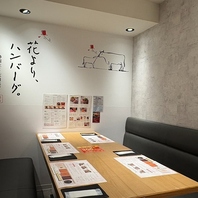 ハンバーグを6種のタレなどをつけて楽しんで頂けます