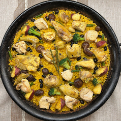 丹波鶏と黒豆のパエリア