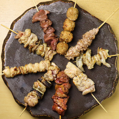 大山鶏の串焼き9種盛り合わせ