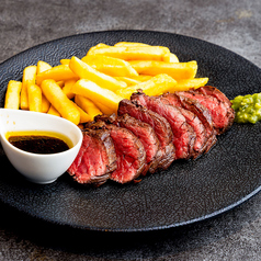 牛ハラミ肉のステーキ~刻みわさびソース~