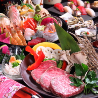 北海道産新鮮な海鮮を楽しめる自慢のコースをご用意！