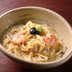 〜海苔佃煮とわさびクリームパスタ〜和洋の絶妙コラボで新しい味わい♪の写真