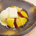 料理メニュー写真&nbsp;さつまいもハニーバター　バニラアイス添え