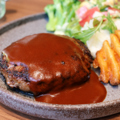 料理メニュー写真&nbsp;和牛100％ ハンバーグ ライス付き