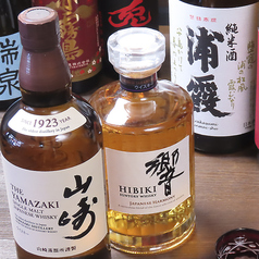 希少銘柄も。お料理に寄り添う、充実のウイスキー