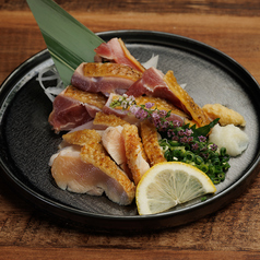 地鶏炙り刺し食べ比べ