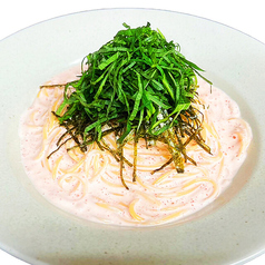 青じそと明太子のクリームパスタ