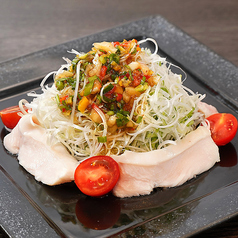 葱たっぷり鶏ハムサラダ