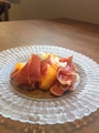 料理メニュー写真 イタリア産生ハムと柿