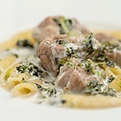 岩見沢高麗キジと海苔の柚子コショウのクリームソースペンネ