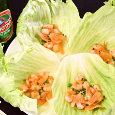 【前菜・サラダ】海老の新鮮レタス包み