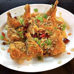 海老の山椒風塩味炒め